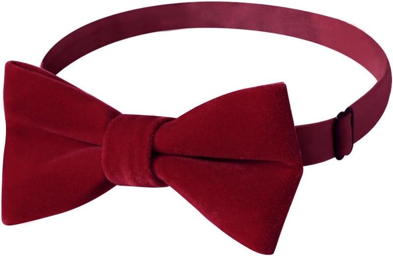 PACGOTH Store Pre-Tied Velvet Bow Ties for Toddlers - Solid, Adjustable Child Bow Ties With Gift Box - Image 3